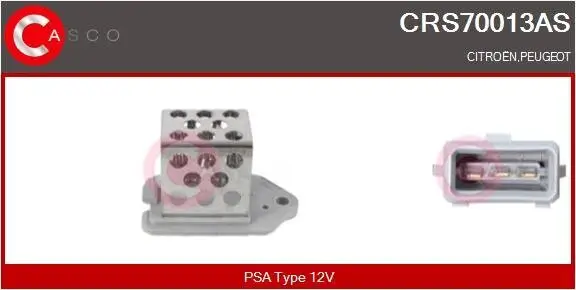 Vorwiderstand, Elektromotor (Kühlerlüfter) 12 V CASCO CRS70013AS