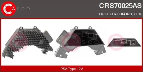 Widerstand, Innenraumgebläse 12 V CASCO CRS70025AS Bild Widerstand, Innenraumgebläse 12 V CASCO CRS70025AS