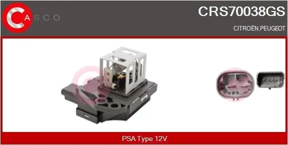 Vorwiderstand, Elektromotor (Kühlerlüfter) 12 V CASCO CRS70038GS