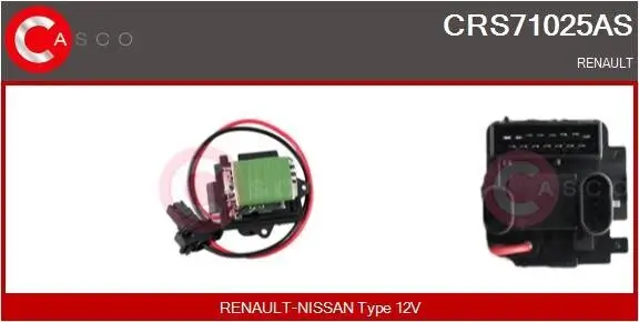 Widerstand, Innenraumgebläse 12 V CASCO CRS71025AS