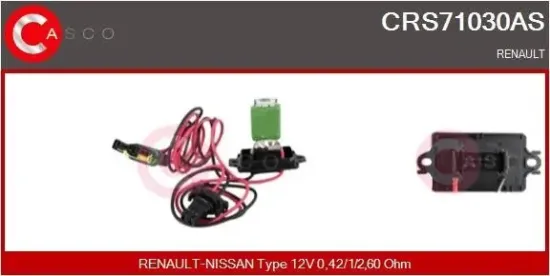 Widerstand, Innenraumgebläse 12 V CASCO CRS71030AS Bild Widerstand, Innenraumgebläse 12 V CASCO CRS71030AS