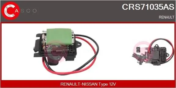 Widerstand, Innenraumgebläse 12 V CASCO CRS71035AS