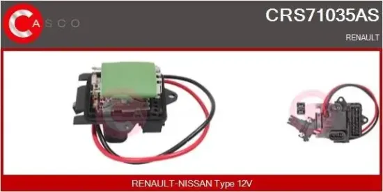 Widerstand, Innenraumgebläse 12 V CASCO CRS71035AS Bild Widerstand, Innenraumgebläse 12 V CASCO CRS71035AS