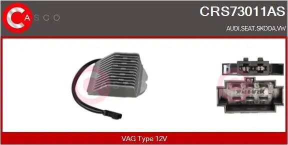 Widerstand, Innenraumgebläse 12 V CASCO CRS73011AS