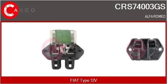 Vorwiderstand, Elektromotor (Kühlerlüfter) 12 V CASCO CRS74003GS Bild Vorwiderstand, Elektromotor (Kühlerlüfter) 12 V CASCO CRS74003GS