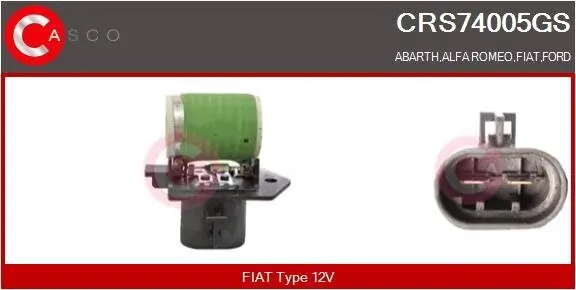 Vorwiderstand, Elektromotor (Kühlerlüfter) 12 V CASCO CRS74005GS