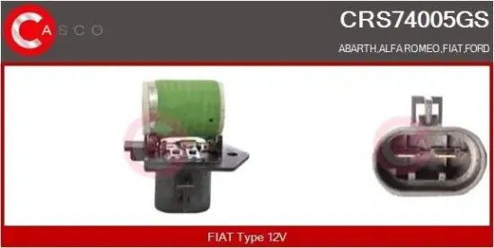 Vorwiderstand, Elektromotor (Kühlerlüfter) 12 V CASCO CRS74005GS Bild Vorwiderstand, Elektromotor (Kühlerlüfter) 12 V CASCO CRS74005GS