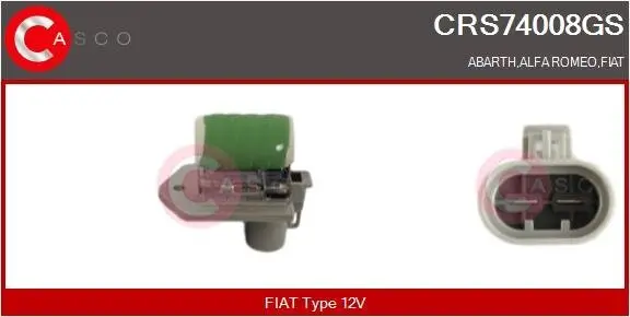 Vorwiderstand, Elektromotor (Kühlerlüfter) 12 V CASCO CRS74008GS