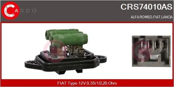 Widerstand, Innenraumgebläse 12 V CASCO CRS74010AS