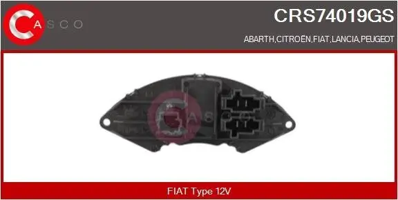 Widerstand, Innenraumgebläse 12 V CASCO CRS74019GS