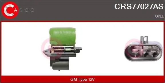 Vorwiderstand, Elektromotor (Kühlerlüfter) 12 V CASCO CRS77027AS