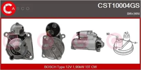 Starter 12 V 1,90 kW CASCO CST10004GS Bild Starter 12 V 1,90 kW CASCO CST10004GS