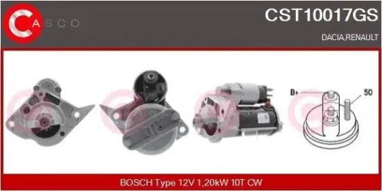 Starter 12 V 1,20 kW CASCO CST10017GS Bild Starter 12 V 1,20 kW CASCO CST10017GS