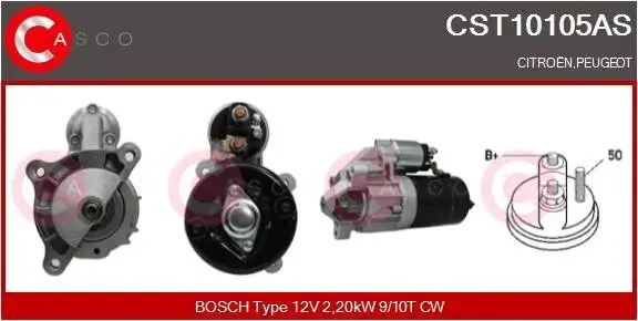 Starter 12 V 2,20 kW CASCO CST10105AS