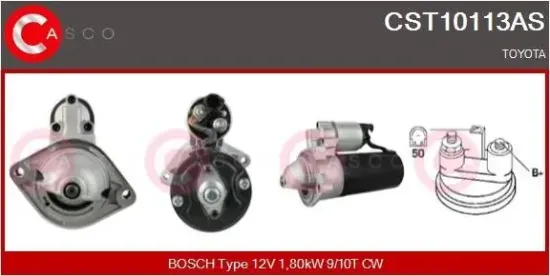 Starter 12 V 1,80 kW CASCO CST10113AS Bild Starter 12 V 1,80 kW CASCO CST10113AS