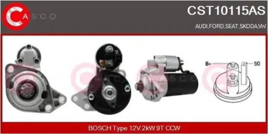 Starter 12 V 2 kW CASCO CST10115AS Bild Starter 12 V 2 kW CASCO CST10115AS