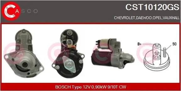 Starter 12 V 0,90 kW CASCO CST10120GS