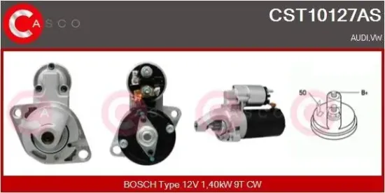 Starter 12 V 1,40 kW CASCO CST10127AS Bild Starter 12 V 1,40 kW CASCO CST10127AS