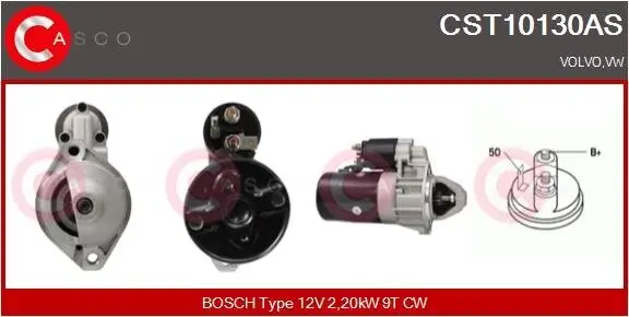 Starter 12 V 2,20 kW CASCO CST10130AS