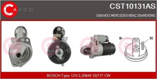 Starter 12 V 2,20 kW CASCO CST10131AS Bild Starter 12 V 2,20 kW CASCO CST10131AS