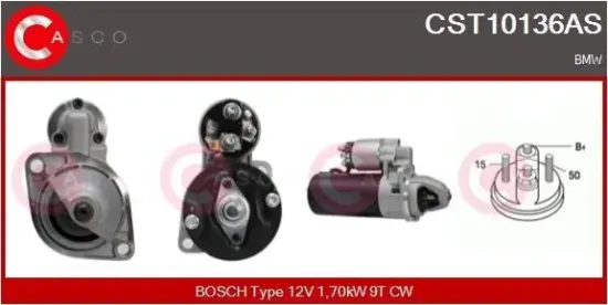 Starter 12 V 1,70 kW CASCO CST10136AS Bild Starter 12 V 1,70 kW CASCO CST10136AS