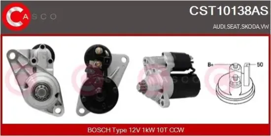 Starter 12 V 1 kW CASCO CST10138AS Bild Starter 12 V 1 kW CASCO CST10138AS