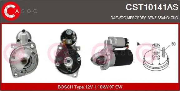 Starter 12 V 1,10 kW CASCO CST10141AS