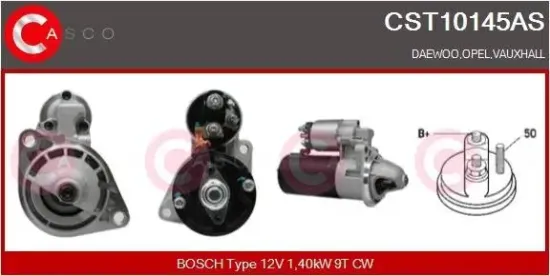 Starter 12 V 1,40 kW CASCO CST10145AS Bild Starter 12 V 1,40 kW CASCO CST10145AS