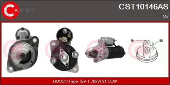 Starter 12 V 1,70 kW CASCO CST10146AS Bild Starter 12 V 1,70 kW CASCO CST10146AS