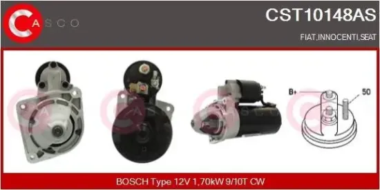 Starter 12 V 1,70 kW CASCO CST10148AS Bild Starter 12 V 1,70 kW CASCO CST10148AS