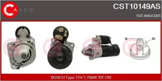 Starter 12 V 1,70 kW CASCO CST10149AS Bild Starter 12 V 1,70 kW CASCO CST10149AS