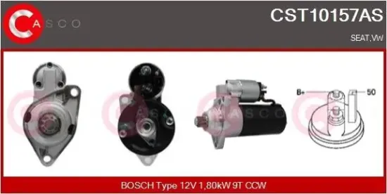 Starter 12 V 1,80 kW CASCO CST10157AS Bild Starter 12 V 1,80 kW CASCO CST10157AS