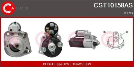 Starter 12 V 1,40 kW CASCO CST10158AS Bild Starter 12 V 1,40 kW CASCO CST10158AS