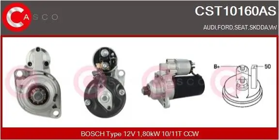 Starter 12 V 1,80 kW CASCO CST10160AS