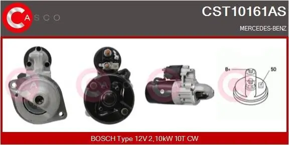 Starter 12 V 2,10 kW CASCO CST10161AS