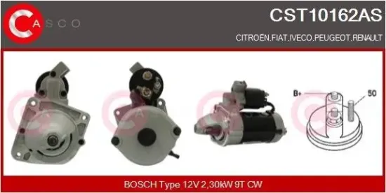 Starter 12 V 2,30 kW CASCO CST10162AS Bild Starter 12 V 2,30 kW CASCO CST10162AS