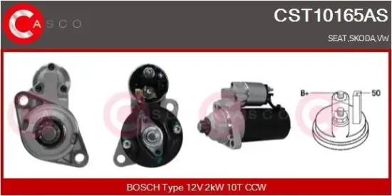 Starter 12 V 2 kW CASCO CST10165AS Bild Starter 12 V 2 kW CASCO CST10165AS