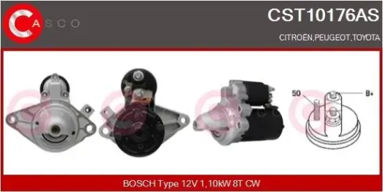 Starter 12 V 1,10 kW CASCO CST10176AS Bild Starter 12 V 1,10 kW CASCO CST10176AS