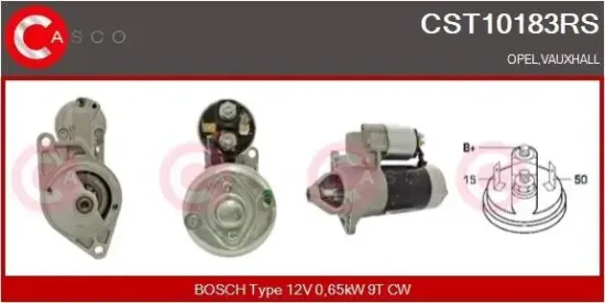 Starter 12 V 0,65 kW CASCO CST10183RS Bild Starter 12 V 0,65 kW CASCO CST10183RS