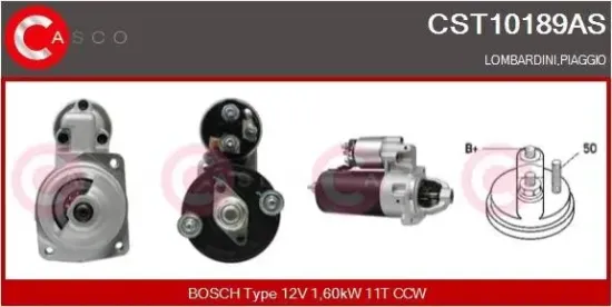 Starter 12 V 1,60 kW CASCO CST10189AS Bild Starter 12 V 1,60 kW CASCO CST10189AS