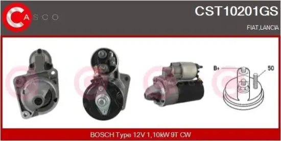 Starter 12 V 1,10 kW CASCO CST10201GS Bild Starter 12 V 1,10 kW CASCO CST10201GS