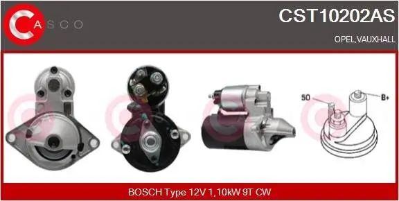 Starter 12 V 1,10 kW CASCO CST10202AS