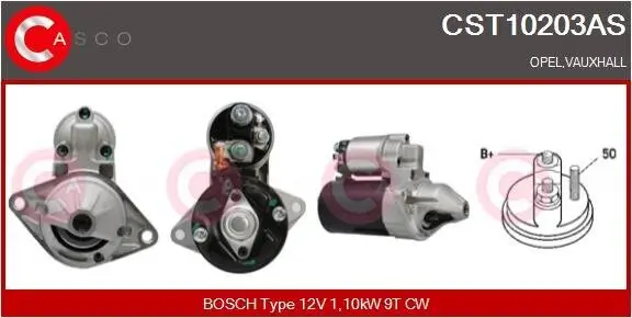 Starter 12 V 1,10 kW CASCO CST10203AS