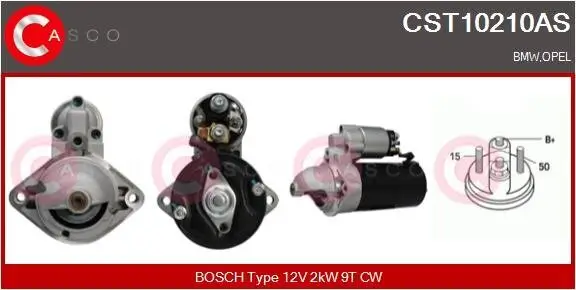 Starter 12 V 2 kW CASCO CST10210AS