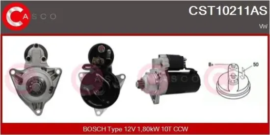 Starter 12 V 1,80 kW CASCO CST10211AS Bild Starter 12 V 1,80 kW CASCO CST10211AS