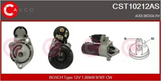 Starter 12 V 1,80 kW CASCO CST10212AS Bild Starter 12 V 1,80 kW CASCO CST10212AS