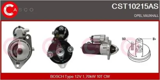 Starter 12 V 1,70 kW CASCO CST10215AS Bild Starter 12 V 1,70 kW CASCO CST10215AS