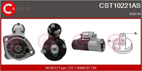 Starter 12 V 1,80 kW CASCO CST10221AS