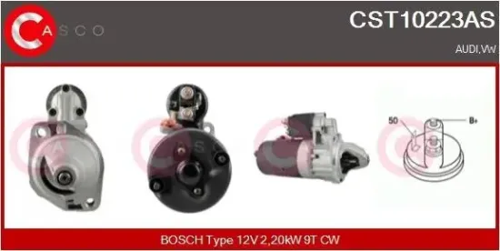 Starter 12 V 2,20 kW CASCO CST10223AS Bild Starter 12 V 2,20 kW CASCO CST10223AS