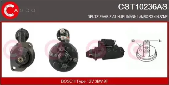 Starter 12 V 3 kW CASCO CST10236AS Bild Starter 12 V 3 kW CASCO CST10236AS